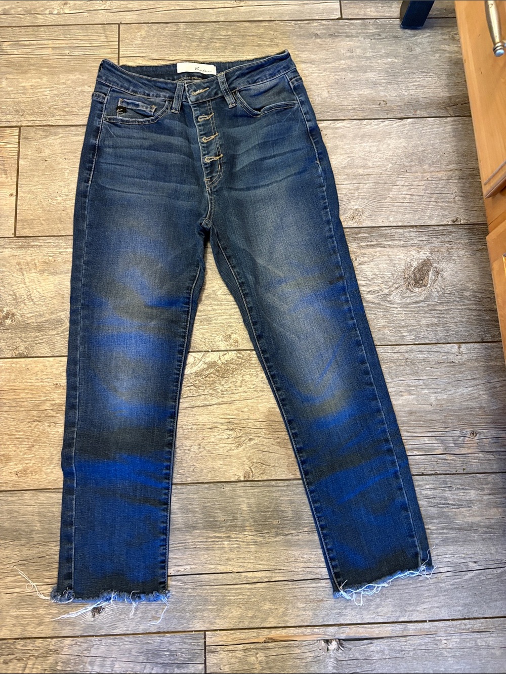 KanCan Dark Blue Button-Fly Jeans